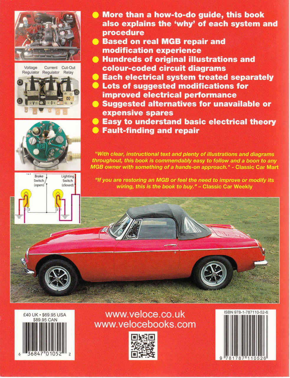 MGB Electrical Systems: The Essential Manual - Covers all models, including MGB, MGC and MGB-V8 (Updated & Revised New Edition) (9781787110526)