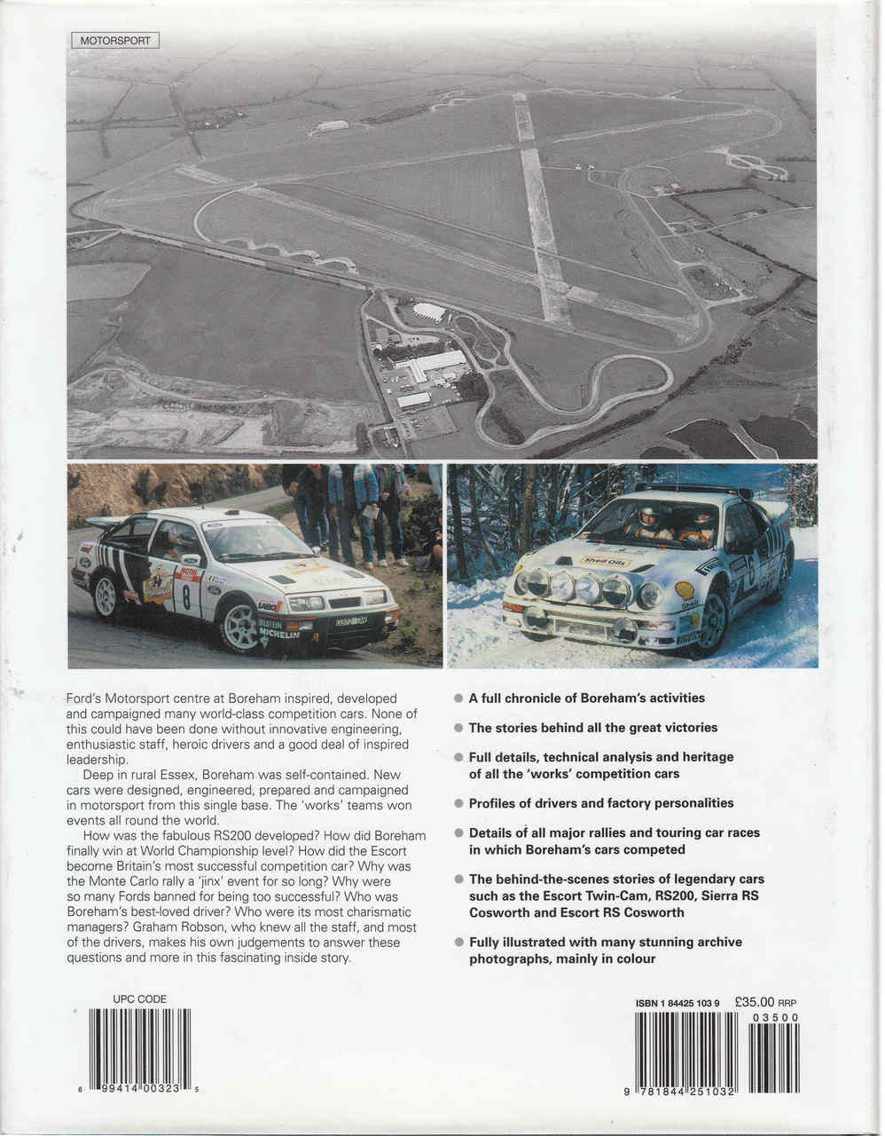 Boreham: The 40-Year Story Of Ford's Motorsport Dream Factory (9781844251032) - back