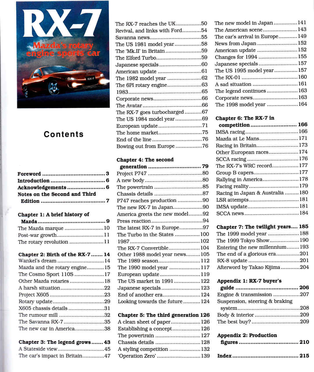 RX-7 Mazda's Rotary Engine Sports Car (Updated & Enlarged 3rd Edition) (9781845840471) - cont