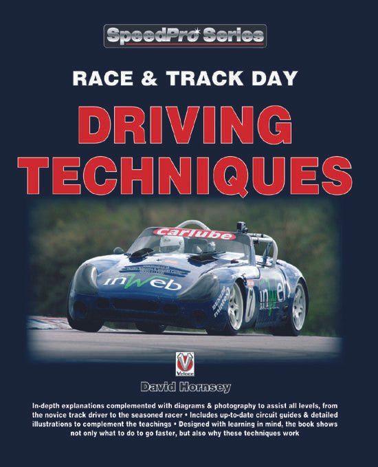 Race & Track Day Driving Techniques book cover with race car and title text