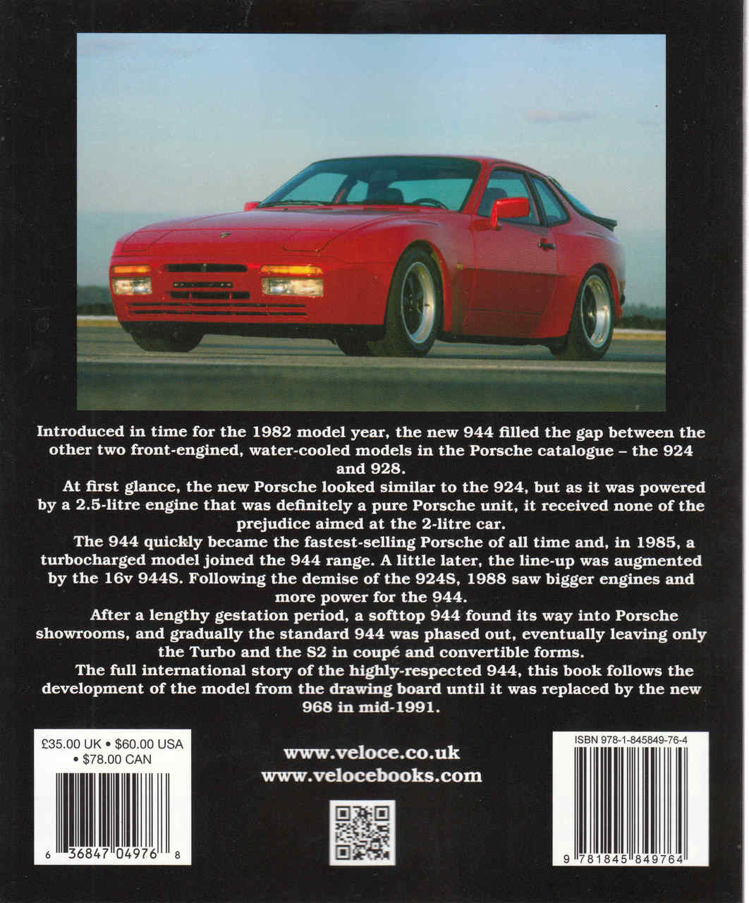 Porsche 944 (Veloce Classic Reprint Series) (9781845849764) - back