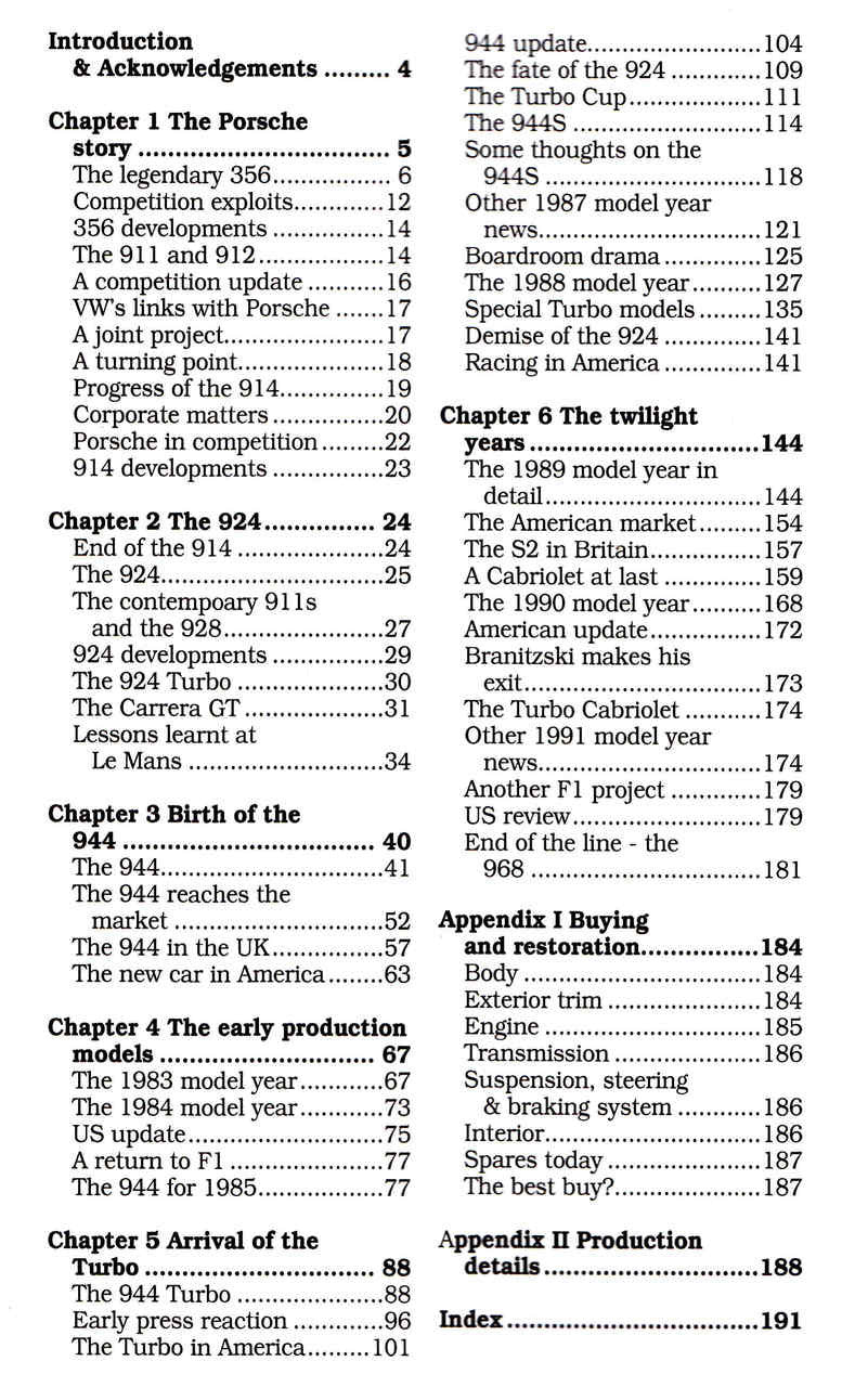 Porsche 944 (Veloce Classic Reprint Series) (9781845849764) - cont