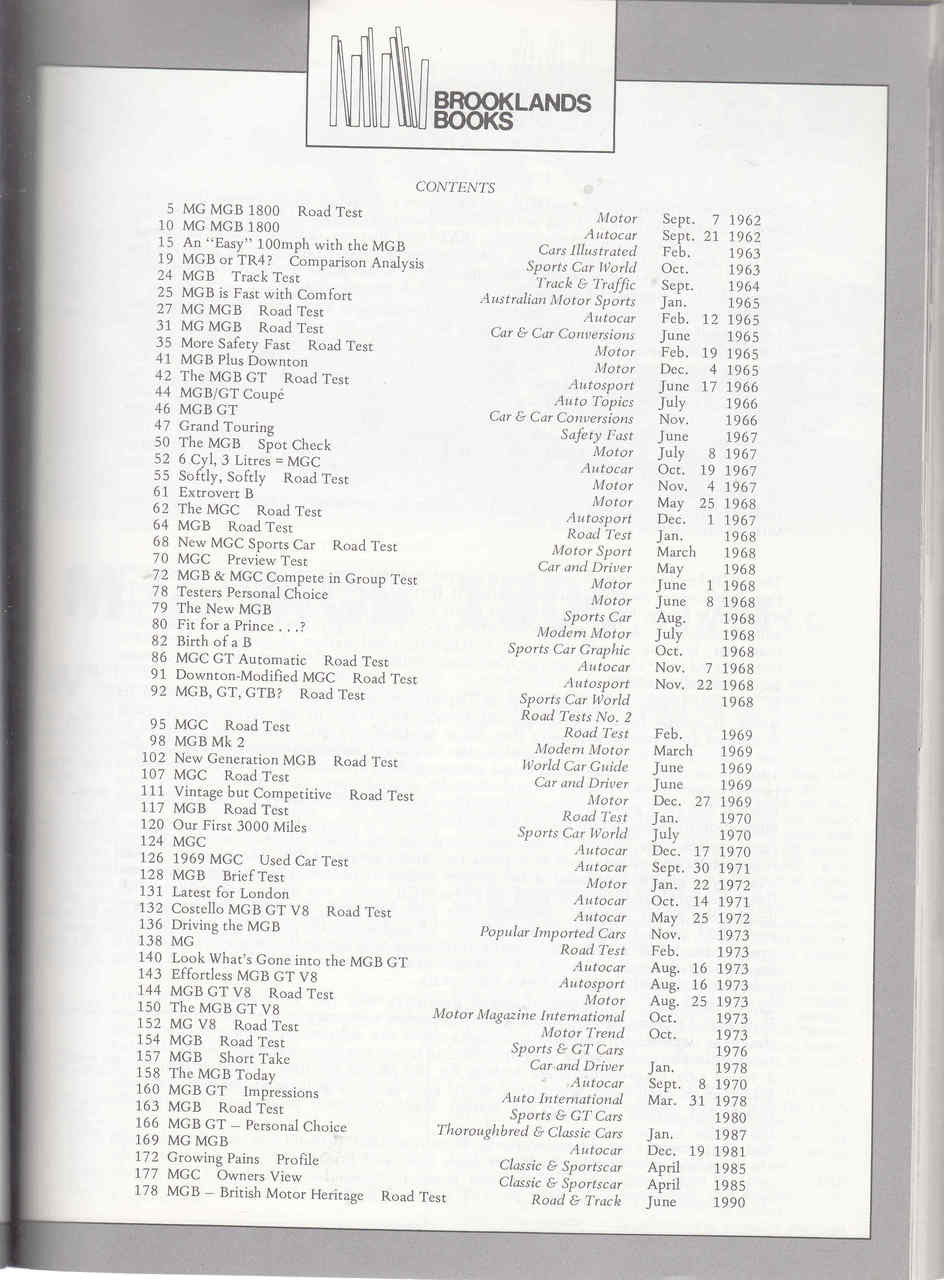 MGB MGC & V8 Gold Portfolio 1962 - 1980 (9781855200456)  - cont