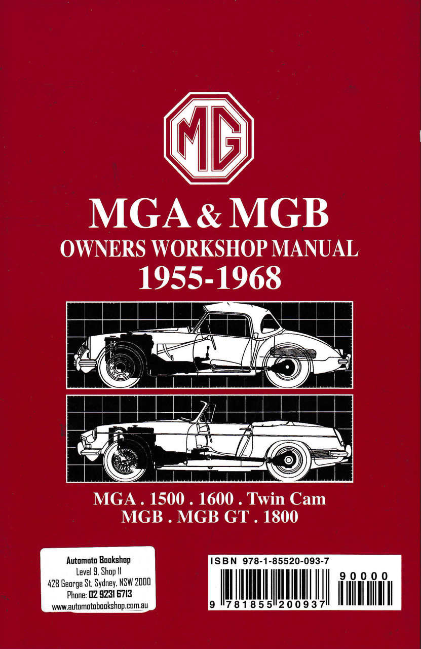 MGA & MGB Owners Workshop Manual 1955 - 1968