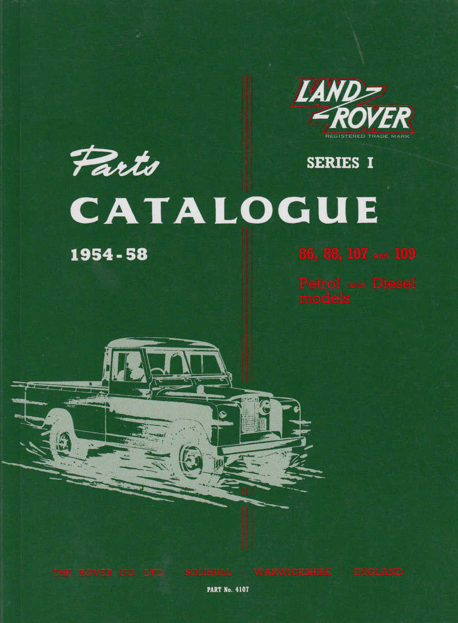 Land Rover Series 1 Parts Catalogue 1954-1958