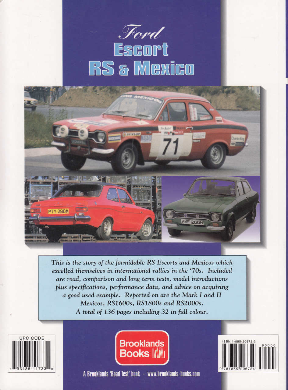 Ford Escort RS & Mexico Performance Portfolio 1970 - 1979 (RS1600 RS1800 RS2000 Mexico Mk. I Mk. II)