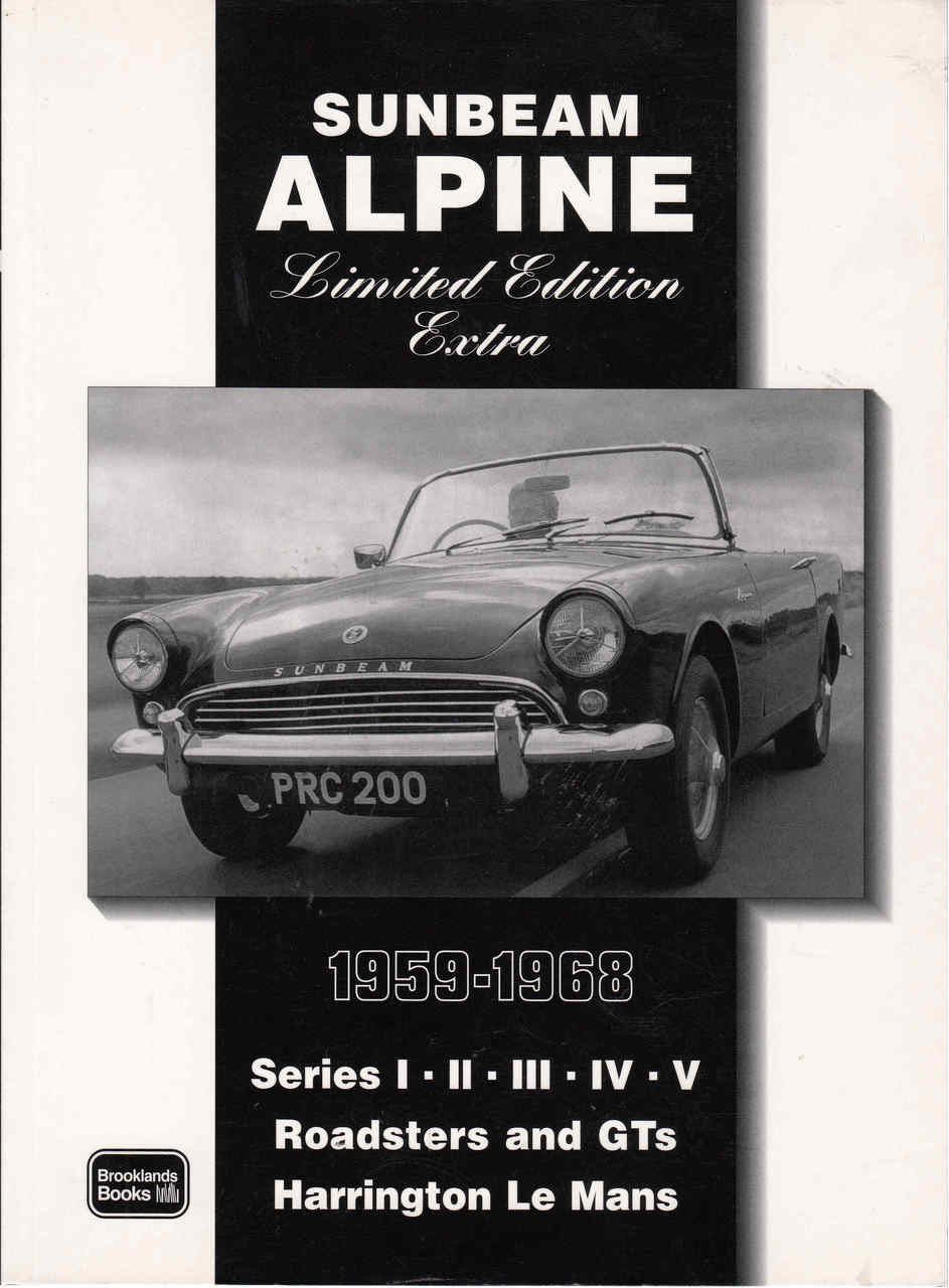 Sunbeam Alpine Limited Edition Extra book cover with 1959–1968 and roadsters text