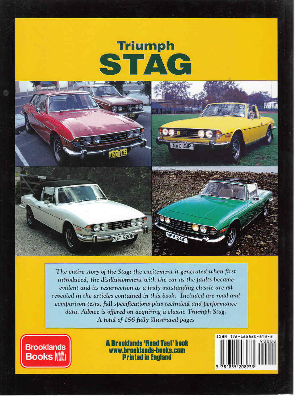 Triumph Stag: A Brooklands Road Test Portfolio (9781855208933) - back
