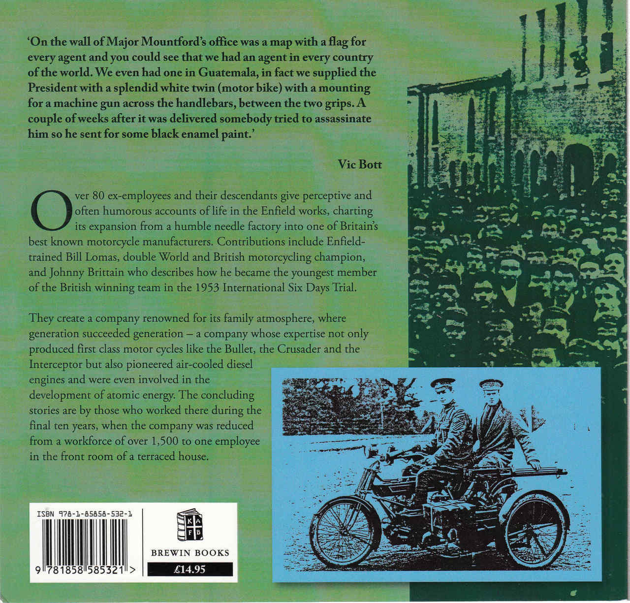 Royal Enfield: The Story Of The Company And The People Who Made It Great 1851-1969 (9781858585321) - back