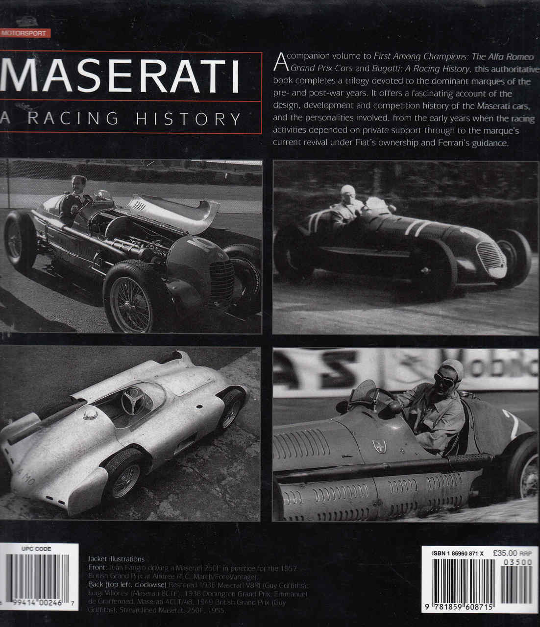 Maserati A Racing History (Anthony Pritchard) (9781859608715)