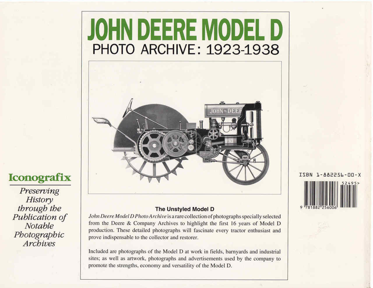 John Deere Model D - Photo Archive (9781882256006) - back