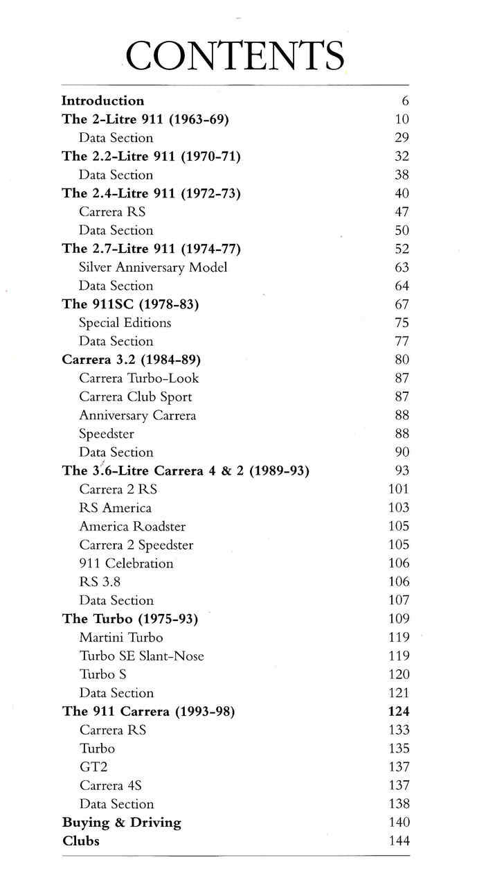 Original Porsche 911 39 The Guide To All Production Models 1963-98 - Updated And Expanded Edition (9781901432169) - cont