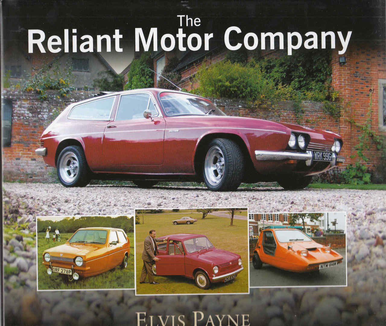 The Reliant Motor Company book cover with red coupe and smaller car photos