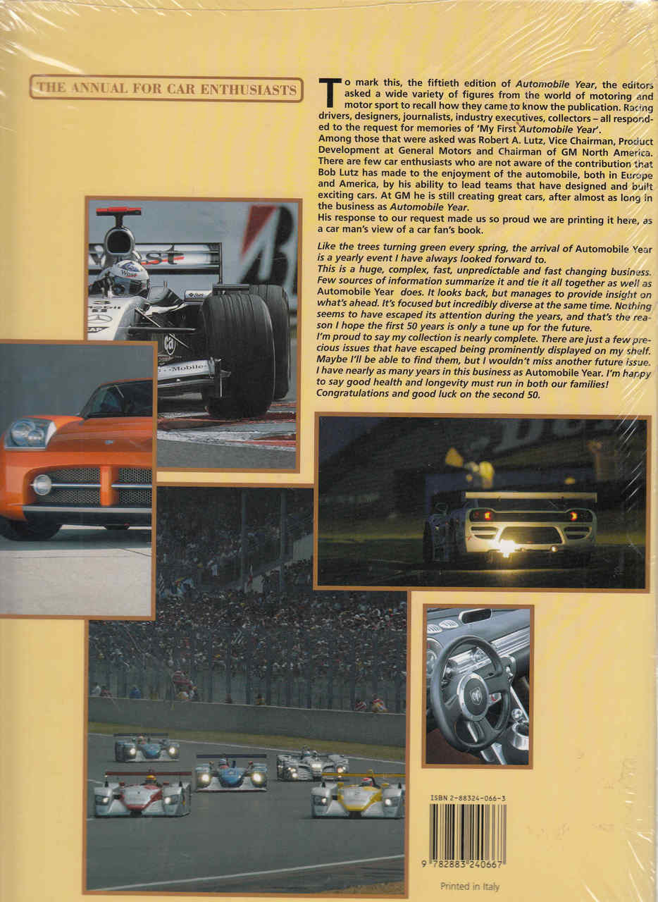 Automobile Year 2002 - 2003 Back Cover