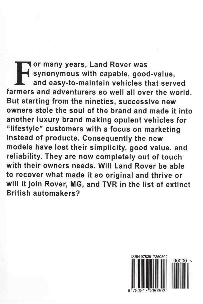 Land Rover - A Short Story (9782917260302) - back