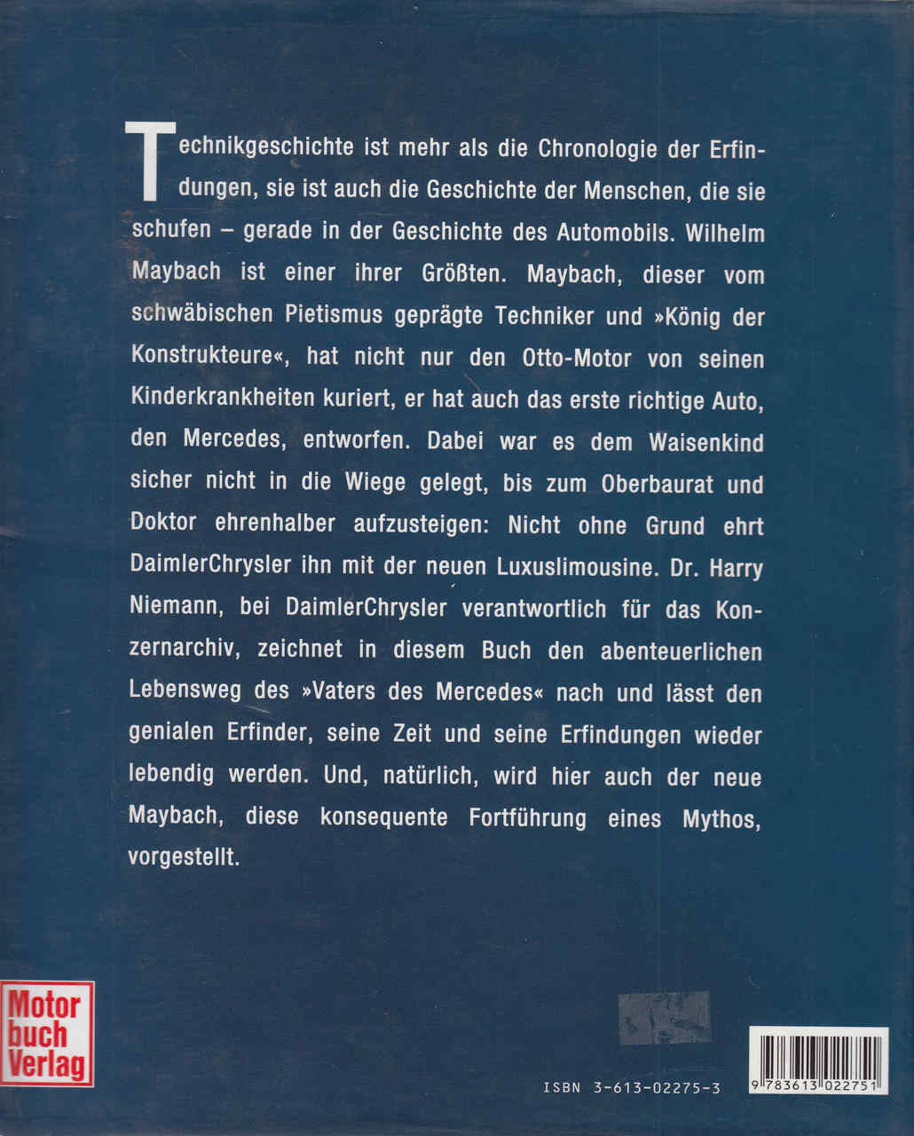 Mythos Maybach (German Text) ( 9783613022751) - back