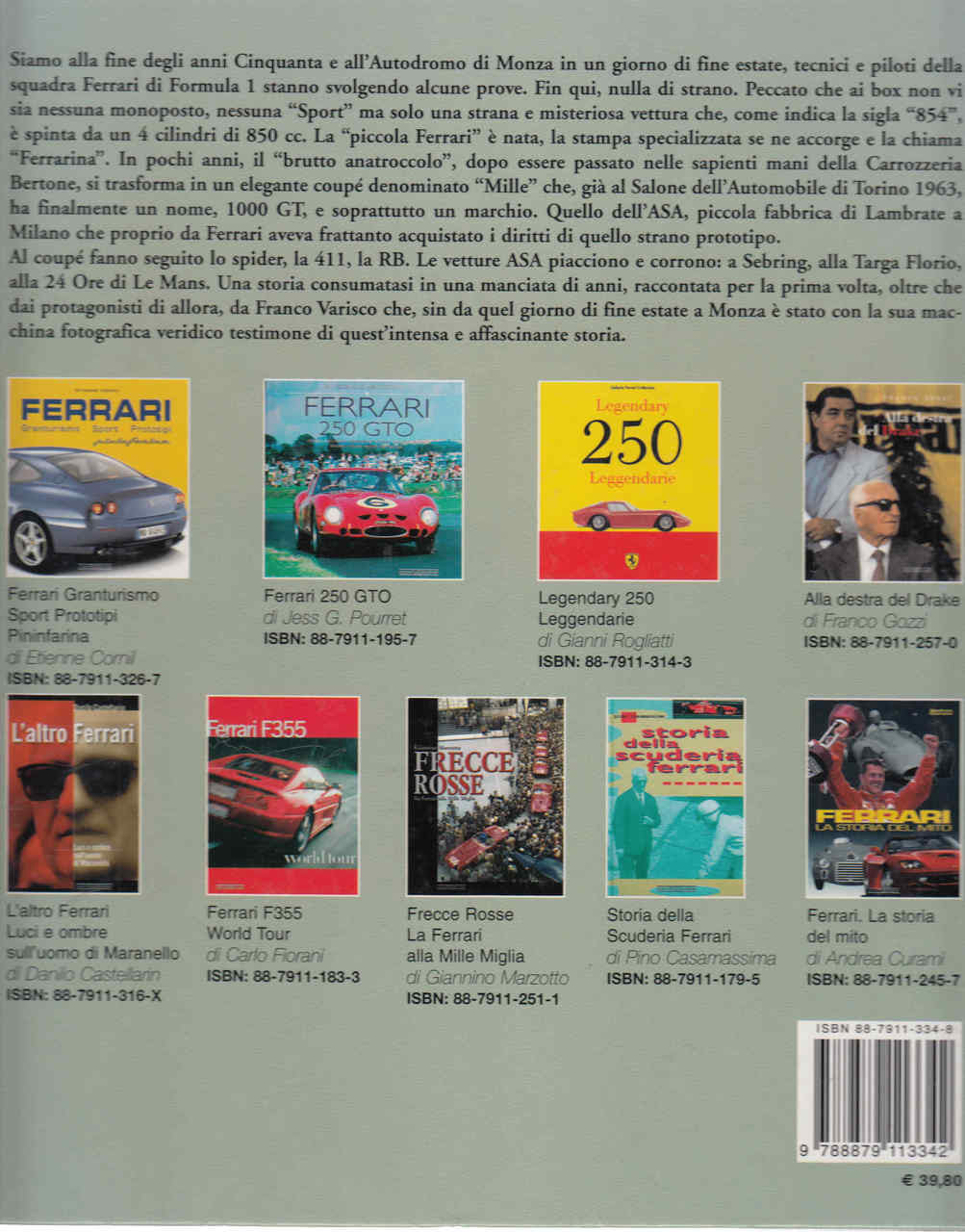 ASA L'epopea della "Ferrarina" (ASA The Little Ferrari) back Cover