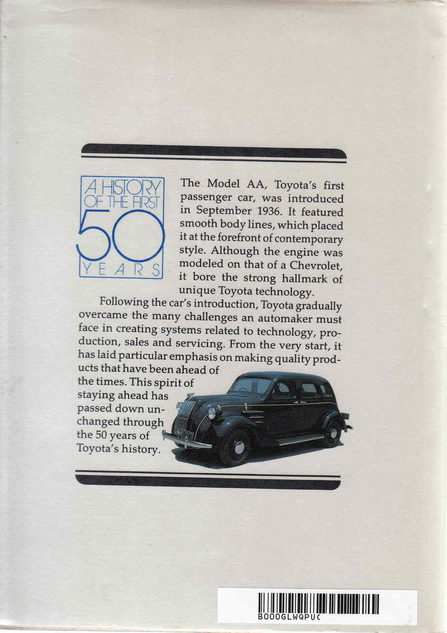 Toyota: A History Of The First 50 Years Back