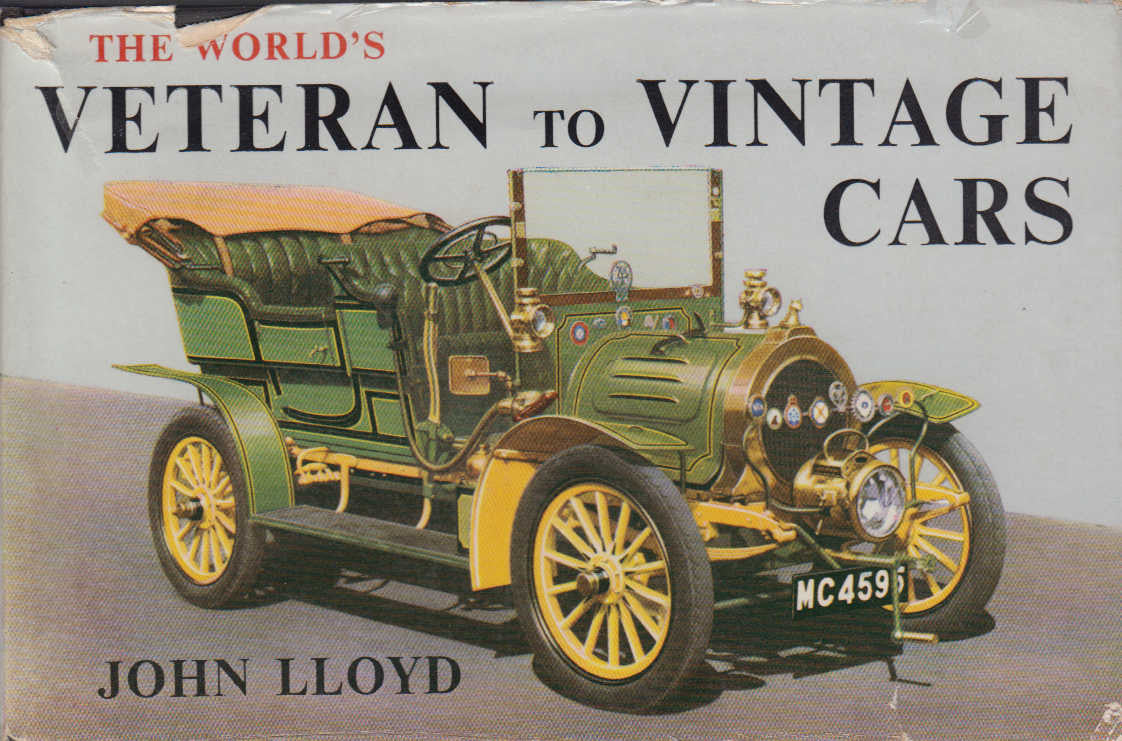 Vintage car illustration on book cover with green motorcar and gold details