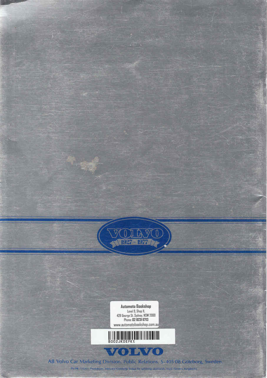 The Cars. 50 Years of Volvo. 1927 - 1977. (B002JK0EFK)