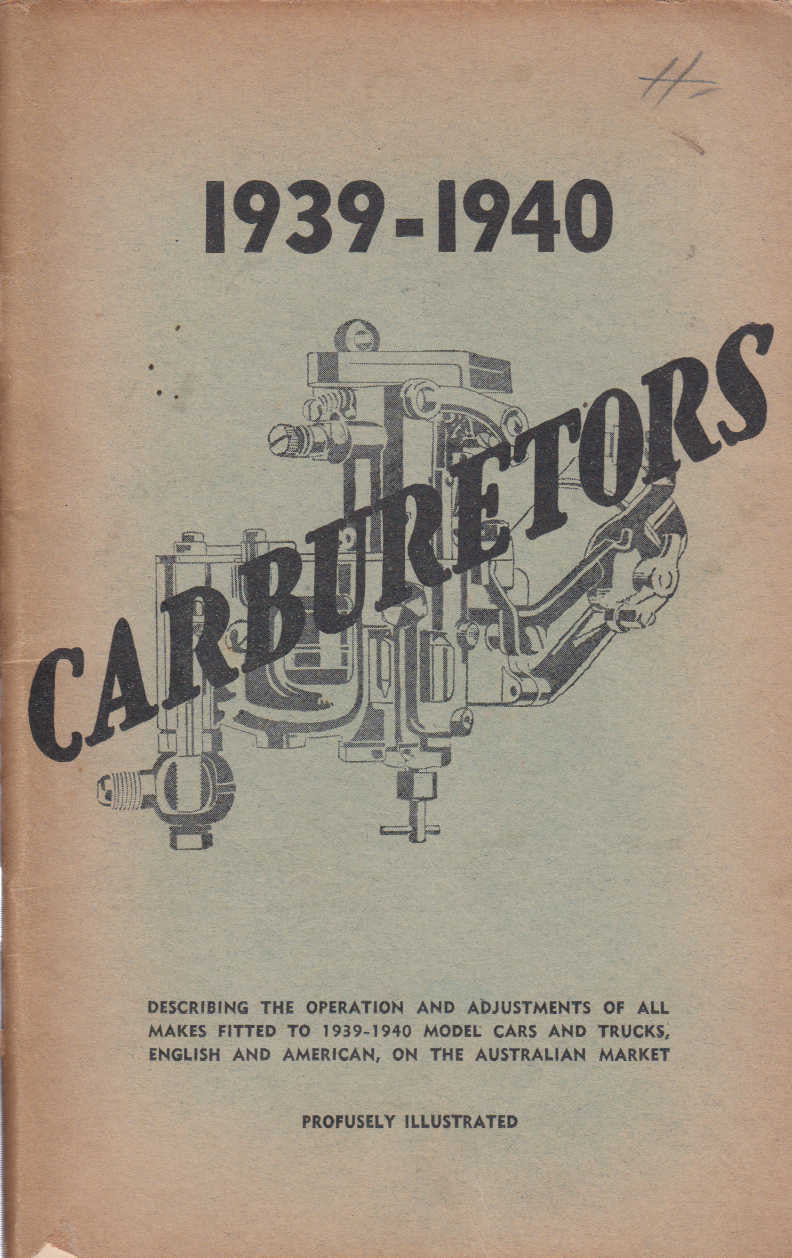 1939 - 1940 Carburetors (L.J.Henderson) (B45495B)