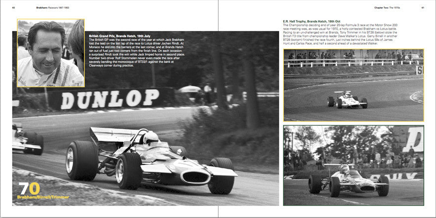 Open-wheel racecar on track with Dunlop branding, light and dark bodywork