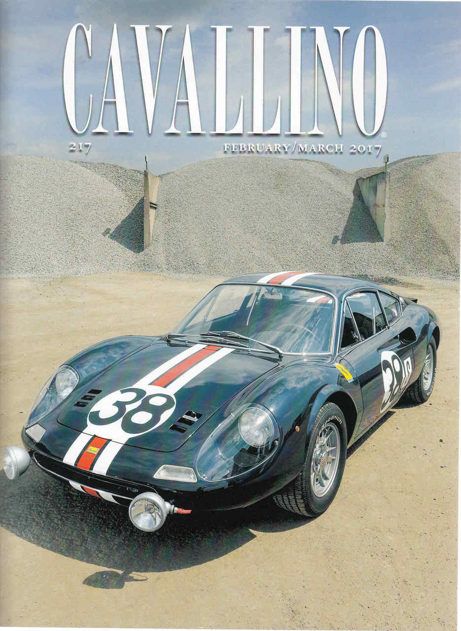 Automotive history magazine with blue vintage race car on front cover