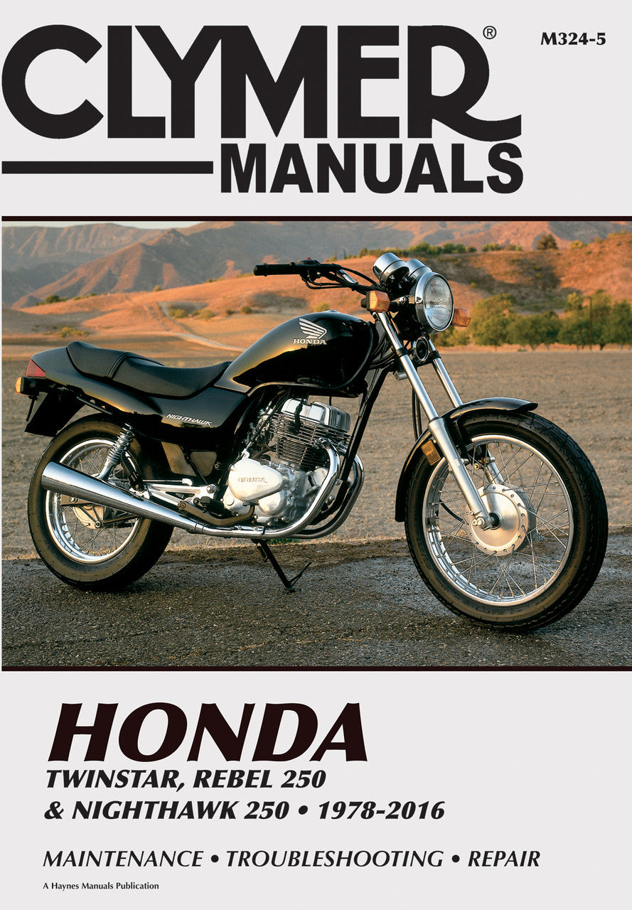 Motorcycle service repair manual cover for Honda Twinstar, Rebel 250, Nighthawk 250