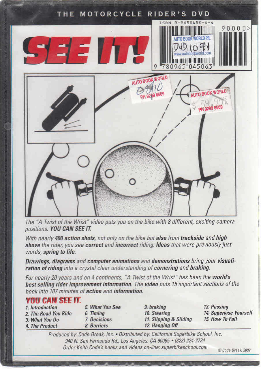 A Twist Of The Wrist (Keith Code) DVD (DVD1071)