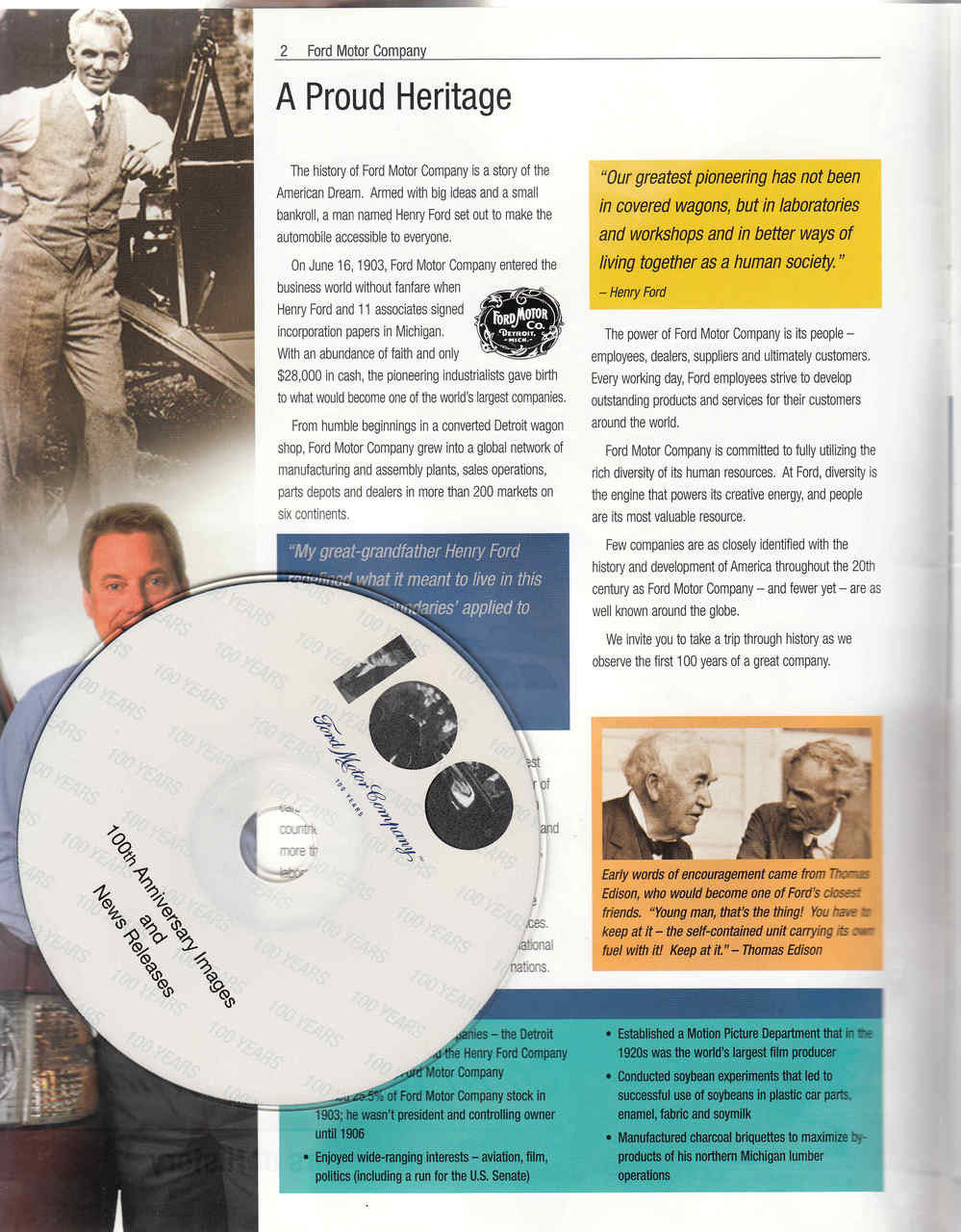 Ford Motor Company: 100 Years of History (book + disc)