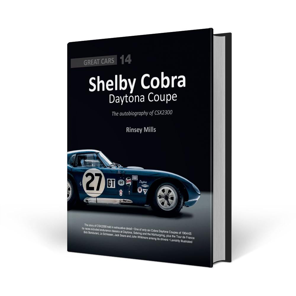 Great Cars 14 Shelby Cobra Daytona Coupe book cover with blue race car art