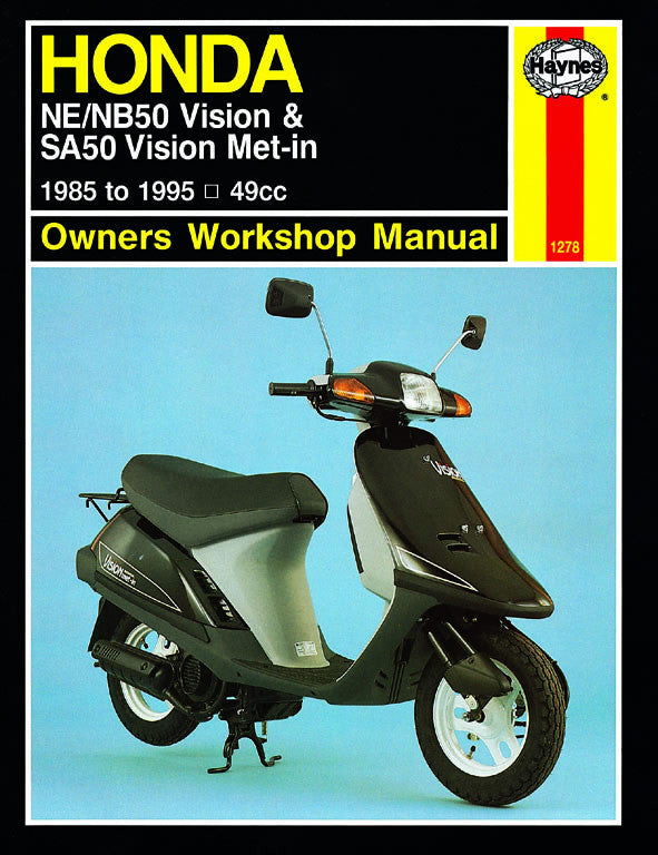 Haynes Honda owners workshop manual cover with scooter image for NE/NB50 Vision