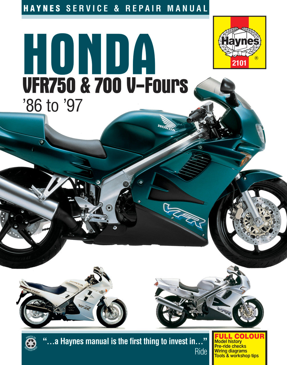 Honda VFR750 & 700 V-Fours (86 - 97) Haynes Repair Manual