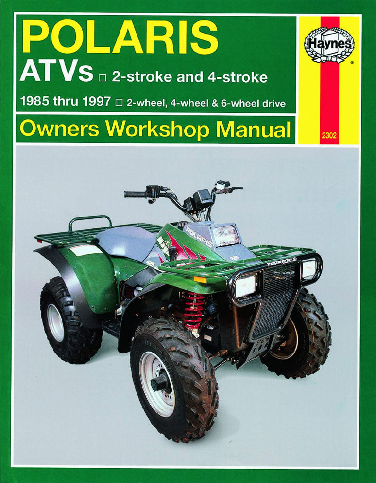 Haynes Polaris ATV owners workshop manual with green ATV on cover