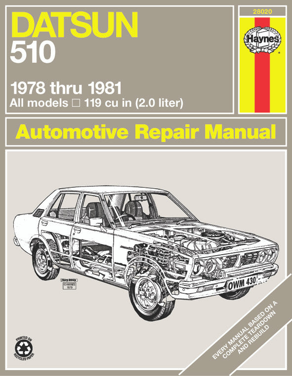 Datsun 510 (1978-1981) Haynes Repair Manual (USA)
