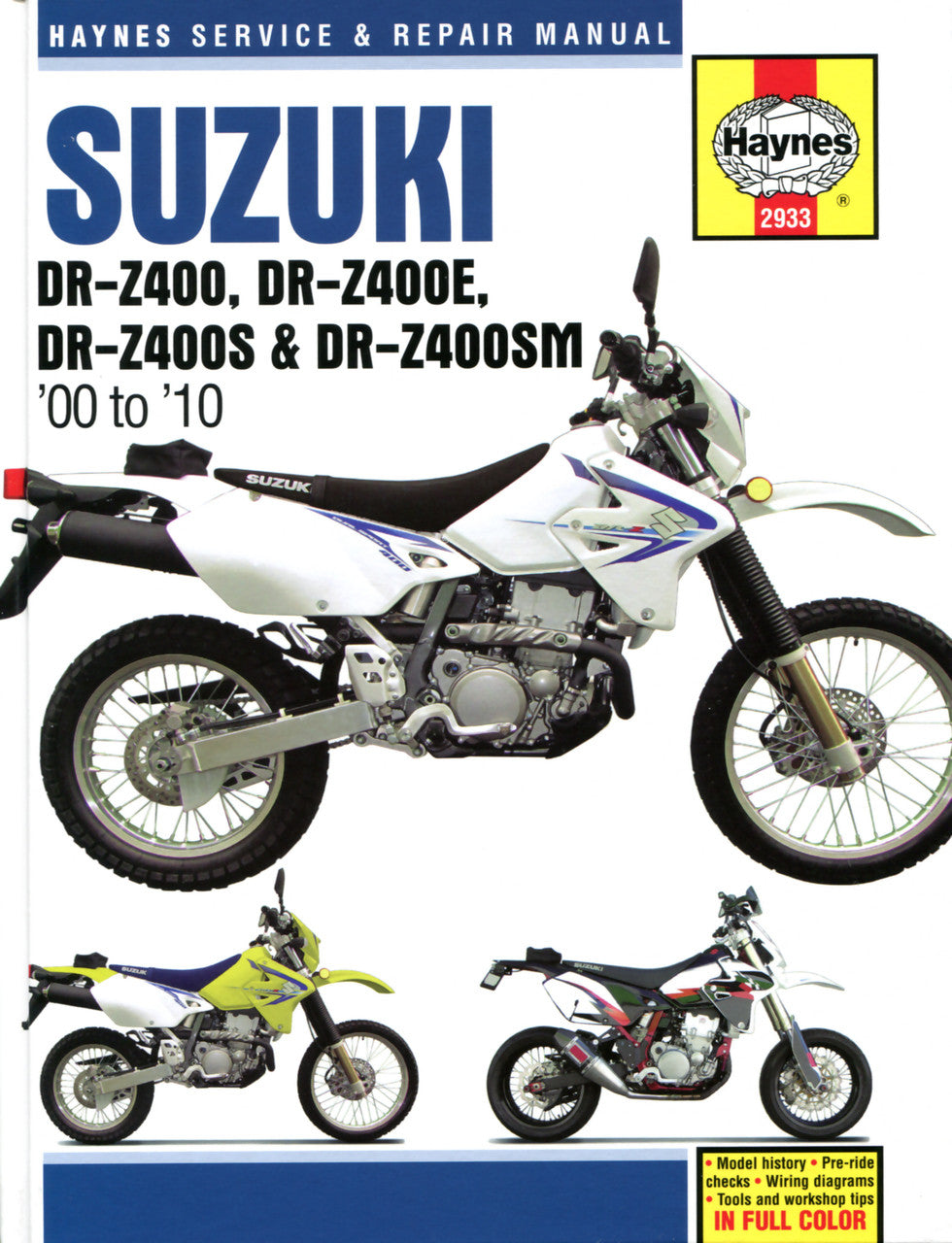Suzuki DR-Z400, DR-Z400E, DR-Z400S, DR-Z400SM 2000-2010 Workshop Manual