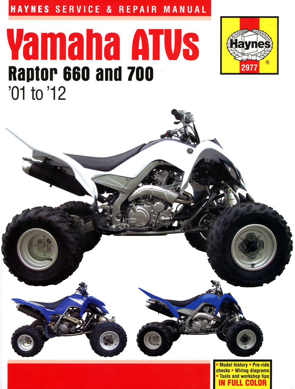 Haynes Yamaha ATVs Raptor 660 and 700 service and repair manual book