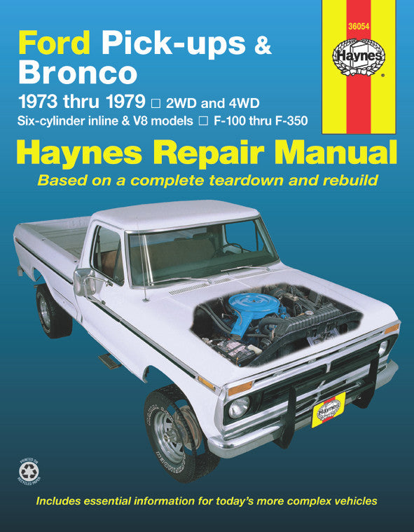 Ford pick-ups F-100-F-350 & Bronco (1973-1979) Haynes Repair Manual (USA)