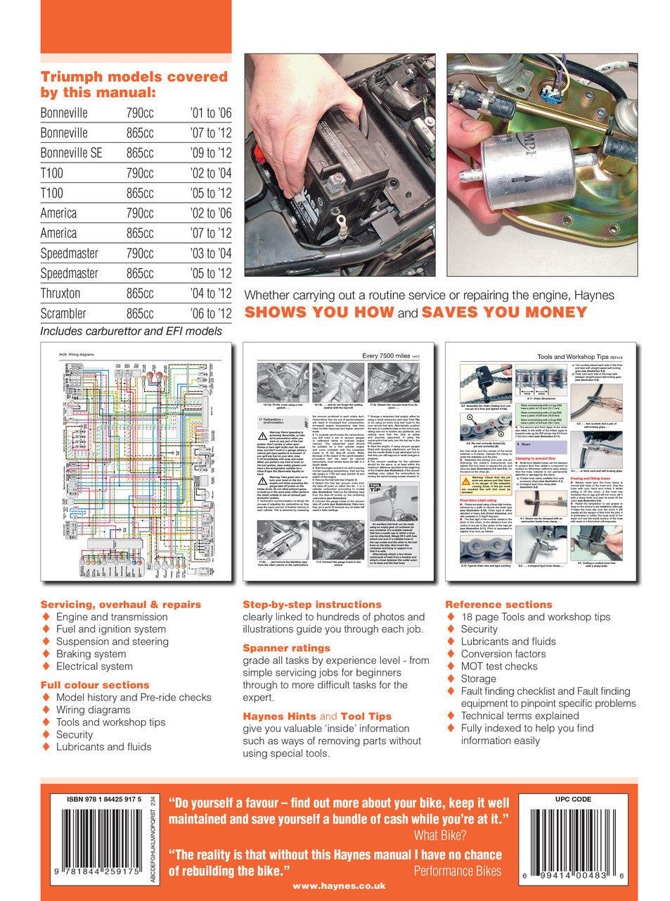 Workshop manual page with model coverage list and step-by-step repair sections
