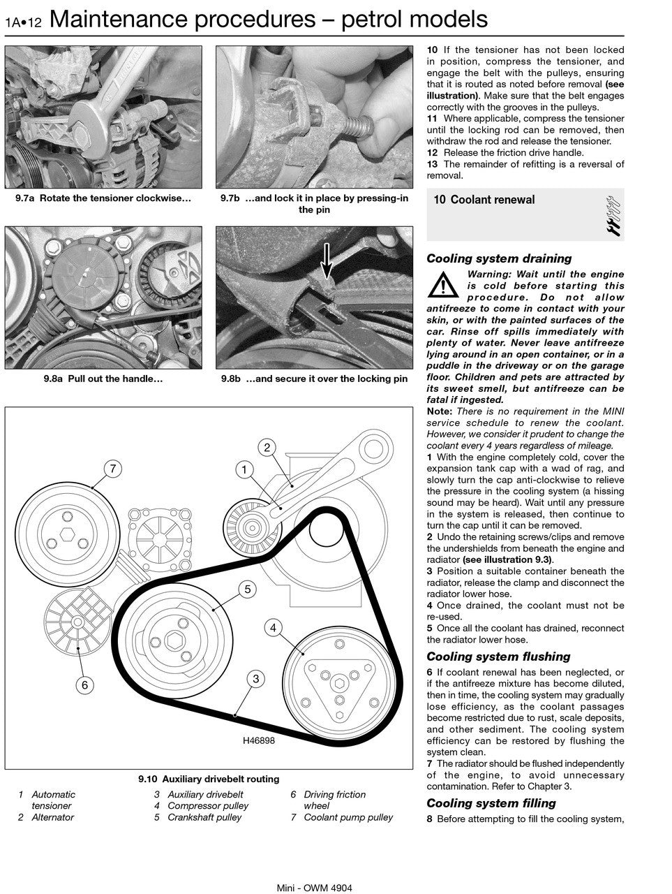 Mini 2006 - 2013 Petrol & Diesel 1.4 L, 1.6L, 2.0L Workshop Manual
