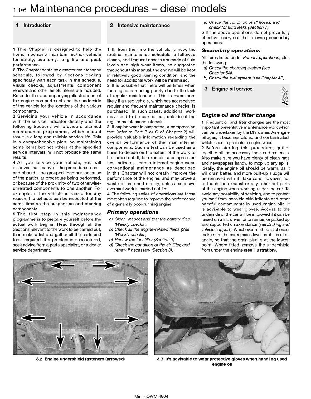 Mini 2006 - 2013 Petrol & Diesel 1.4 L, 1.6L, 2.0L Workshop Manual