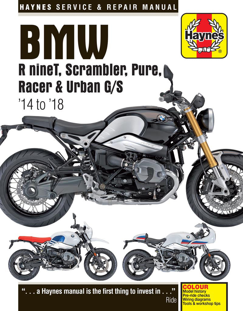 BMW R nineT, Scrambler, Pure, Racer & Urban G/S 2014 - 2018 Workshop Manual (9781785214028)