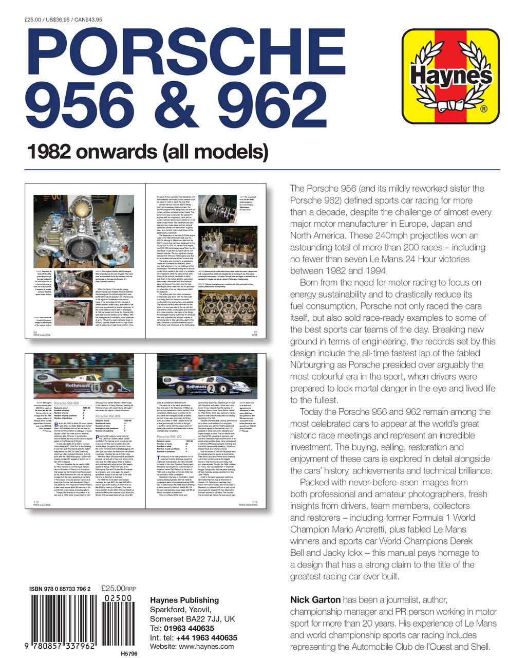Porsche 956 and 962 Owners' Workshop Manual