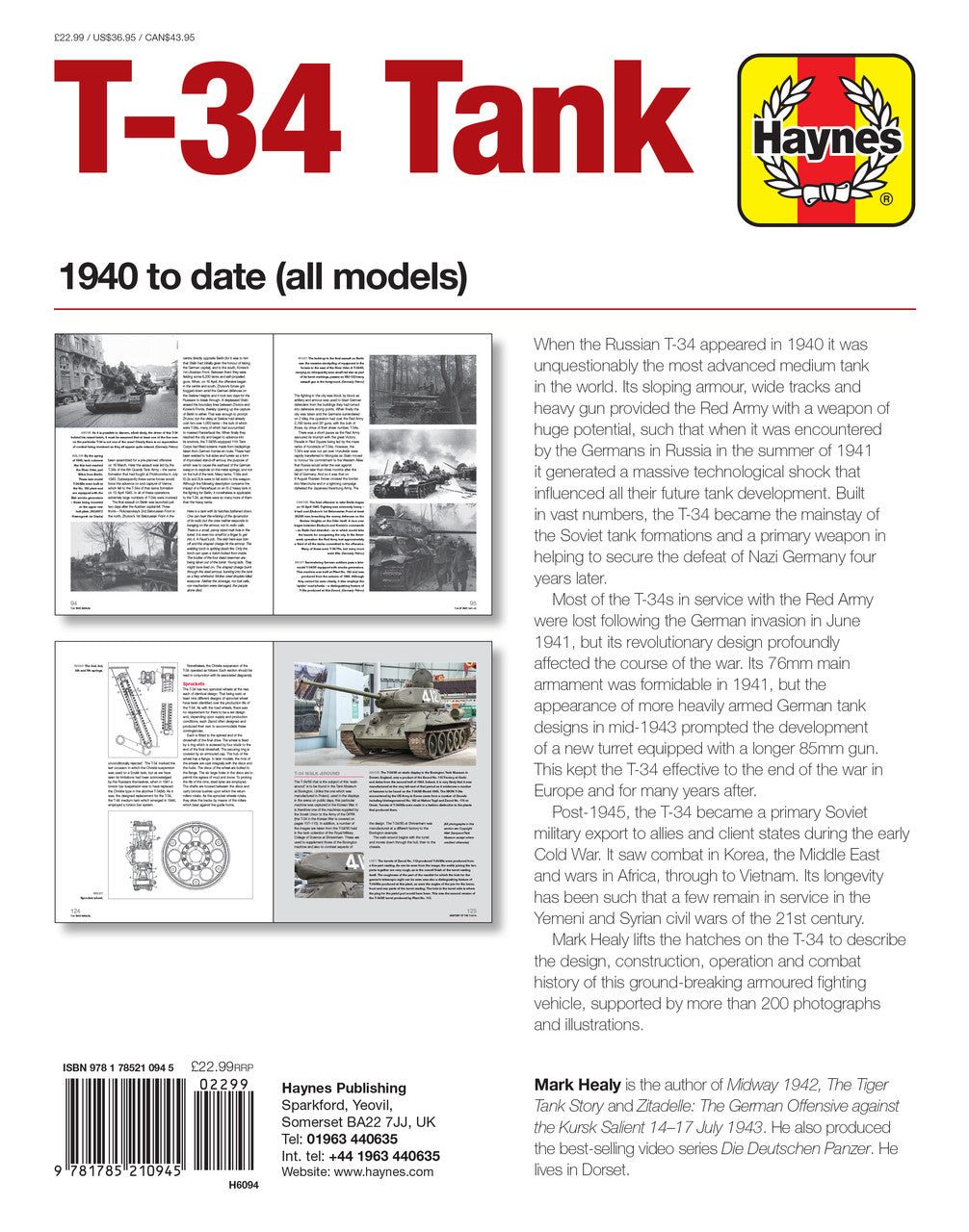 Soviet T-34 Tank Manual 1940 to date (all models) Owners' Workshop Manual
