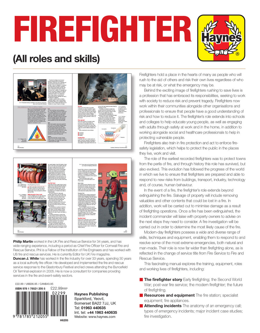 Firefighter (all roles and skills) Haynes Owners' Workshop Manual (9781785212055)