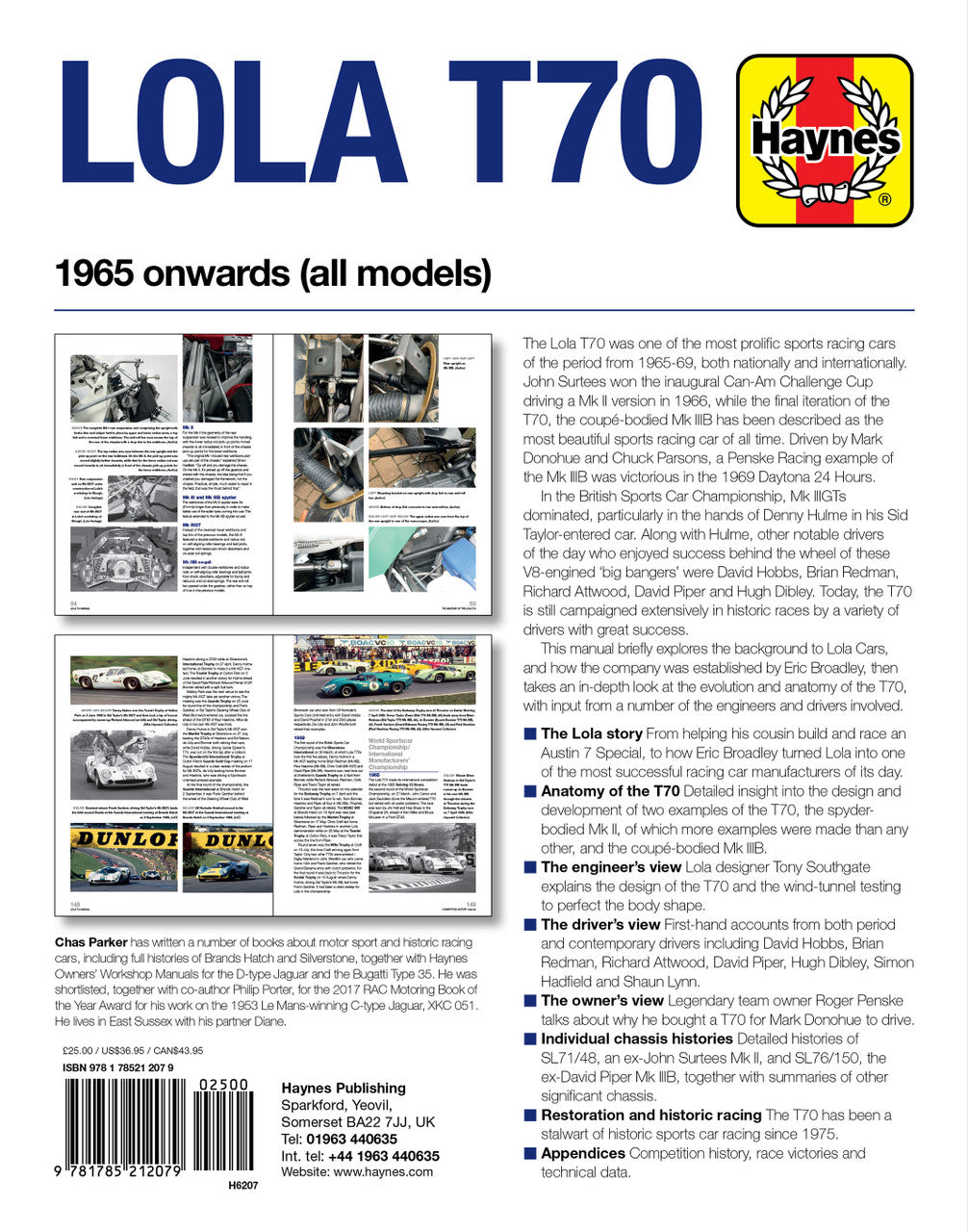 Lola T70 1965 Owners' Workshop Manual (9781785212079)