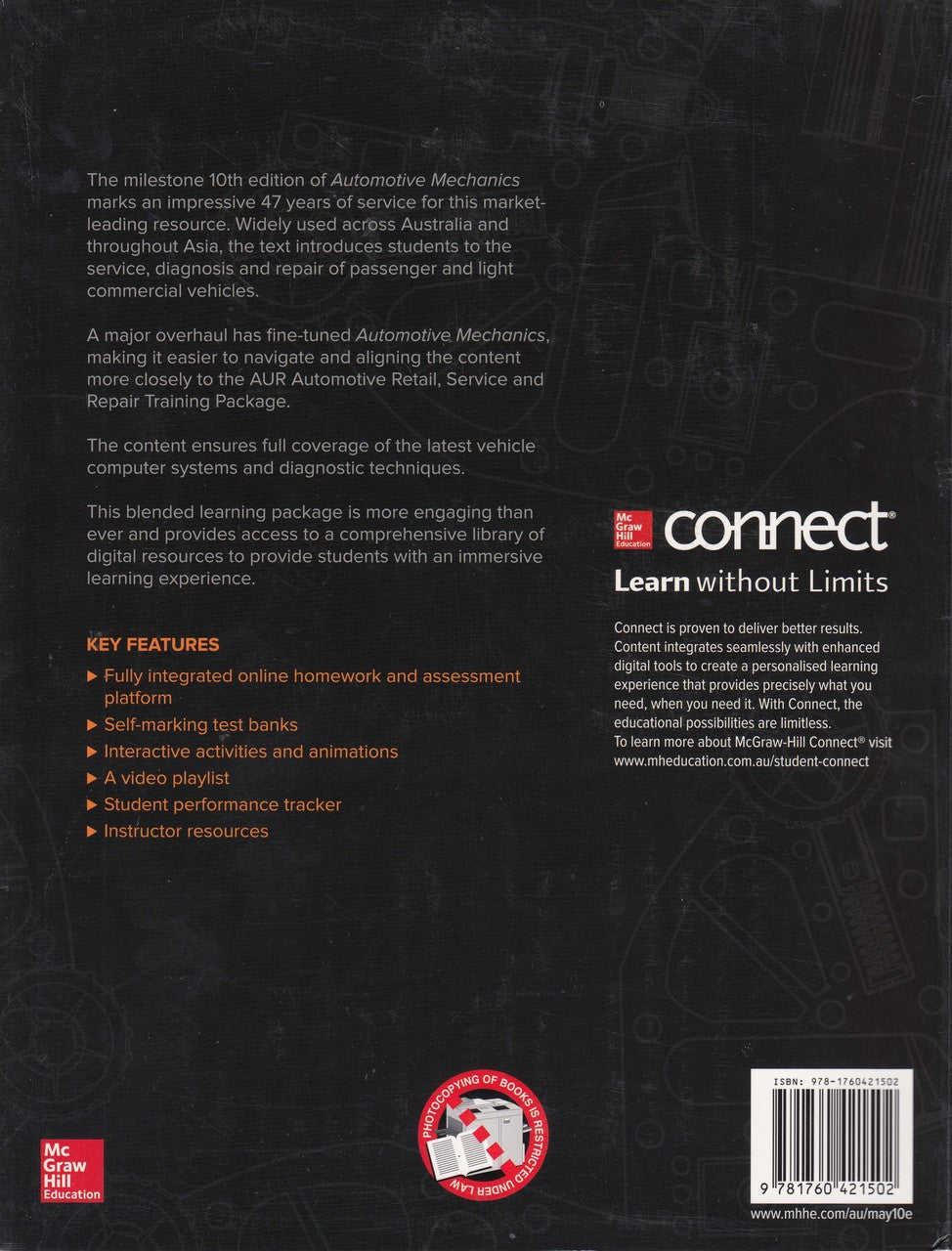 Automotive Mechanics 10th Edition (9781760421502)
