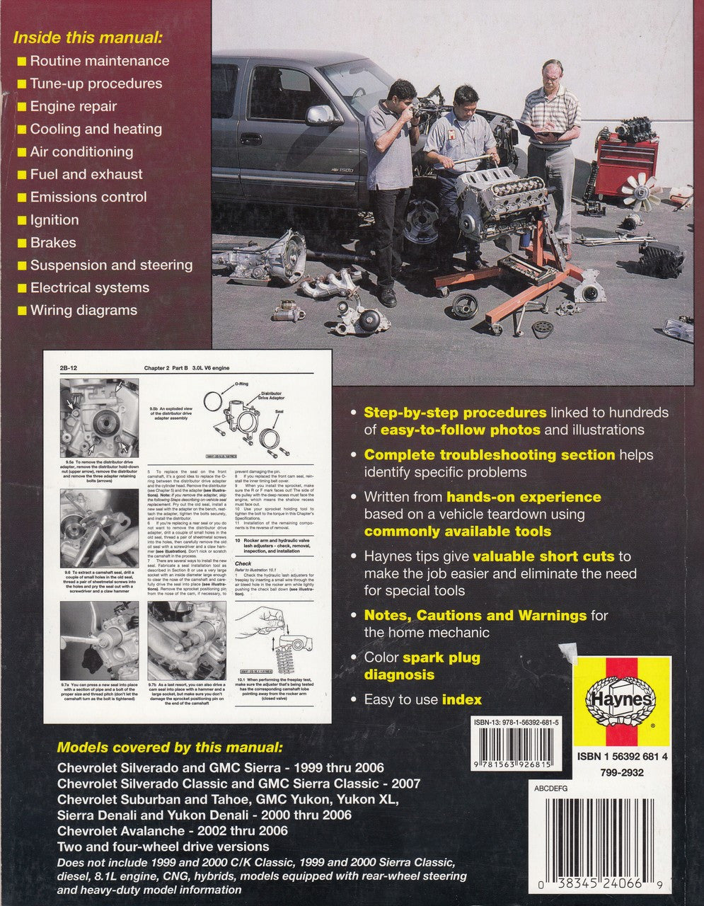 Chevrolet Silverado & GMC Sierra petrol 1999 - 2007 Workshop Manual (USA) (9781563926815)