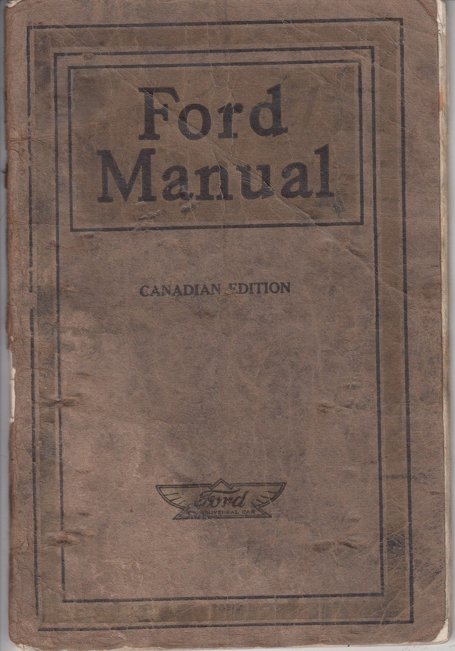 Ford Manual book cover in dark gray with Ford emblem and CANADIAN EDITION text