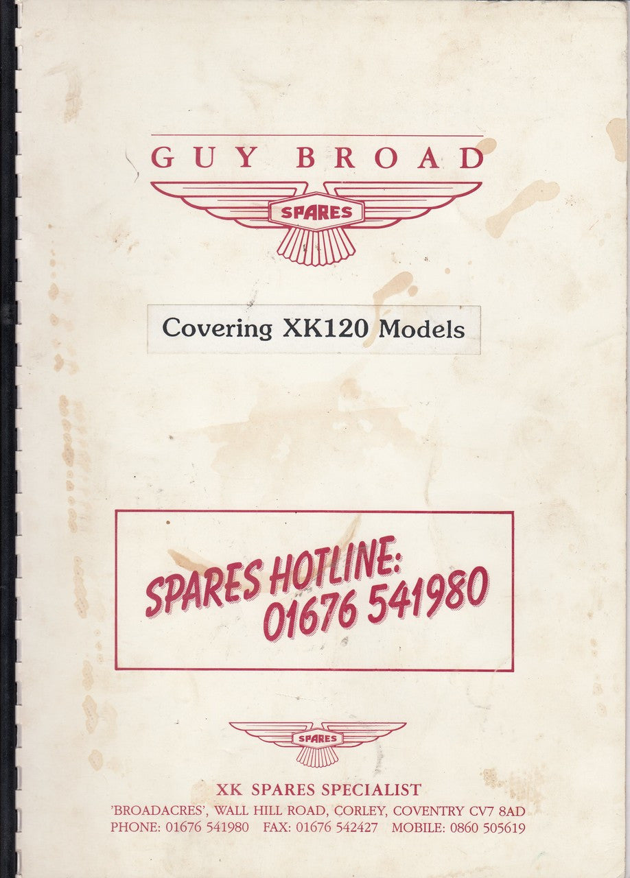 Jaguar XK120 Parts Catalogue
